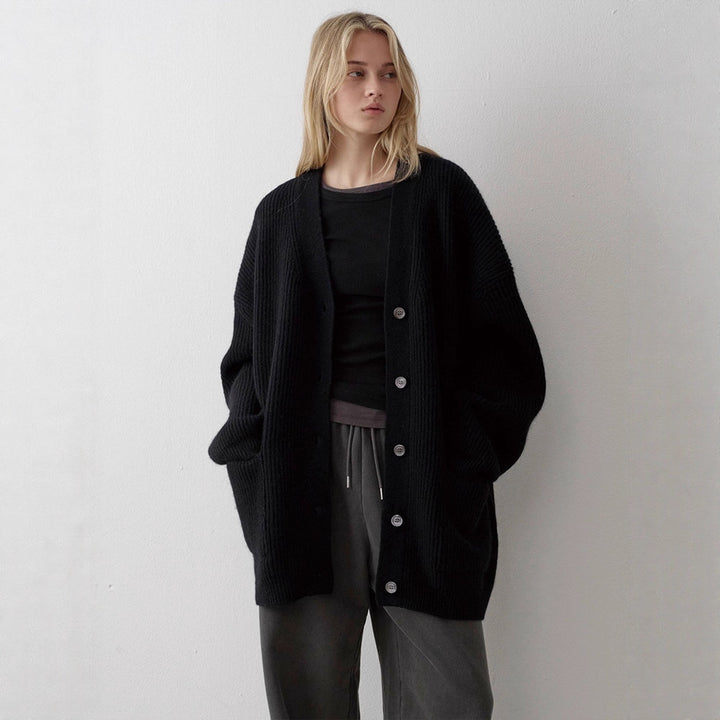 Cardigan en tricot épais pour femmes avec des manches surdimensionnées Chic & Stil