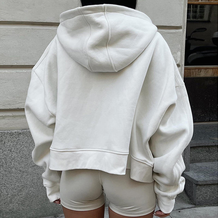 Ladies Oversized Zip-Hoodie Lune London