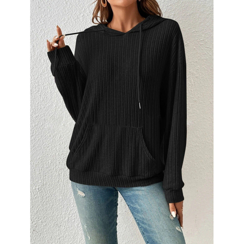 Casual hoodie for women with ribbed design Lune London