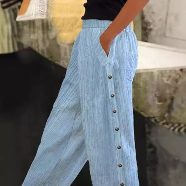 Women's stylish pants with button details Lune London