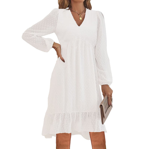 Blouse dress for women with voluminous sleeves and a ruffled finish Lune London