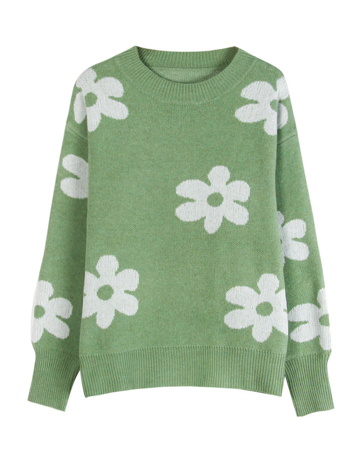 Pull féminin avec design floral et coupe décontractée Chic & Stil