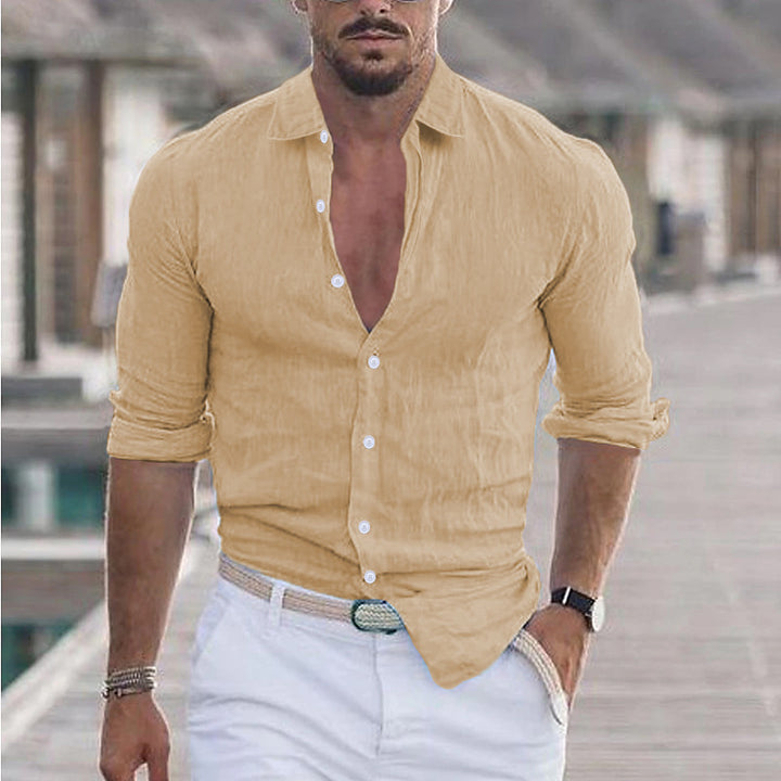 Men's Lightweight Linen Button Shirt Lune London
