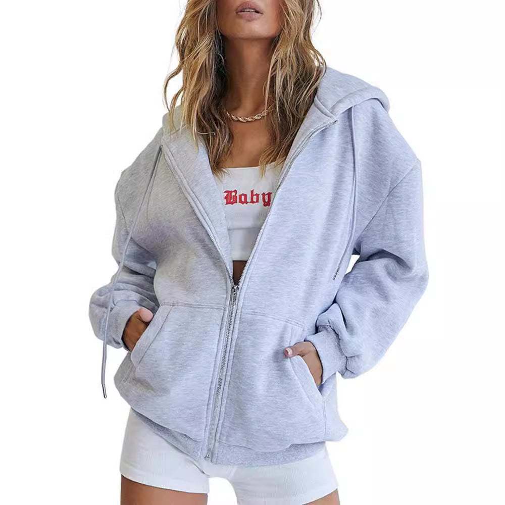 Ladies Zip-Up Hoodie Chic and Style