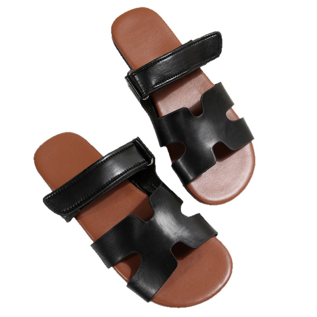 Women Cross-strap Slip-on Sandals Lune London