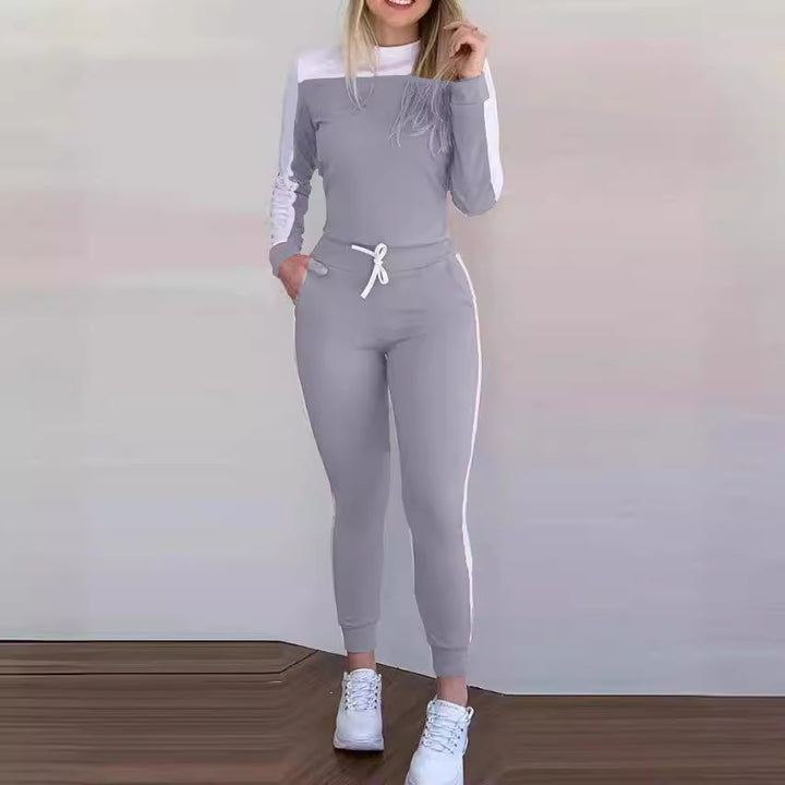 Women Sporty Jumpsuit with Removable Straps and Contrasting Side Stripes Lune London