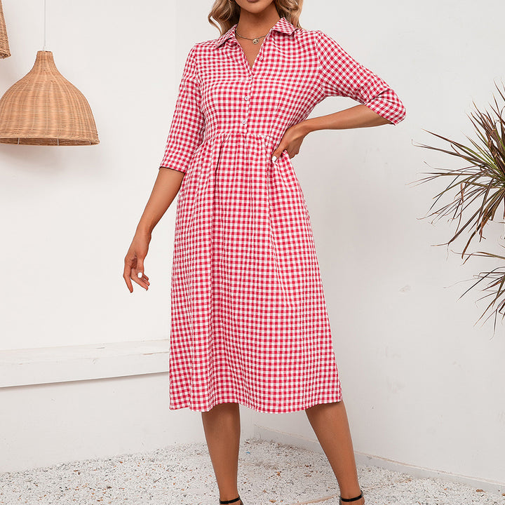 Checkered shirt dress for women Lune London