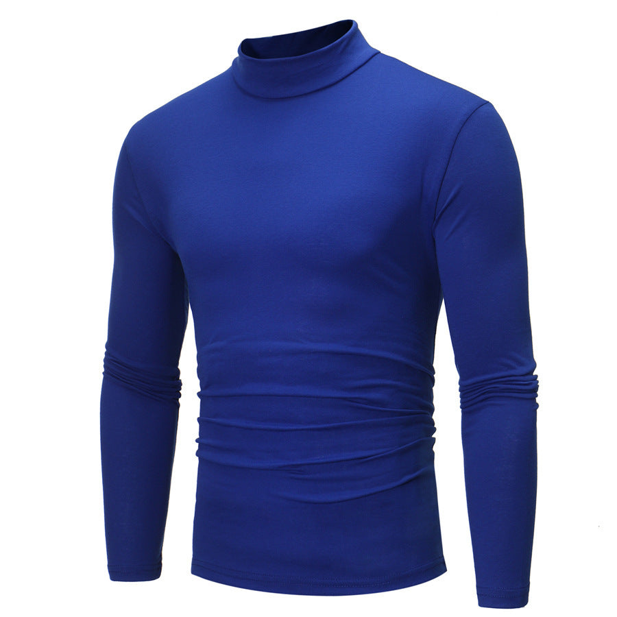 Elegant t-shirt for men with a soft jersey roll neck Lune London