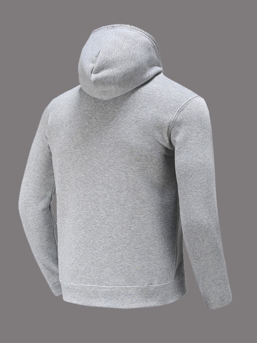 Sporty women's hooded sweatshirt with graphic print and kangaroo pocket Lune London