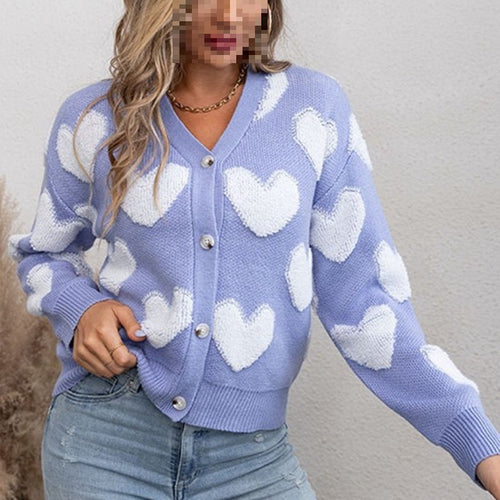Ladies plush pullover with heart-shaped pattern Lune London