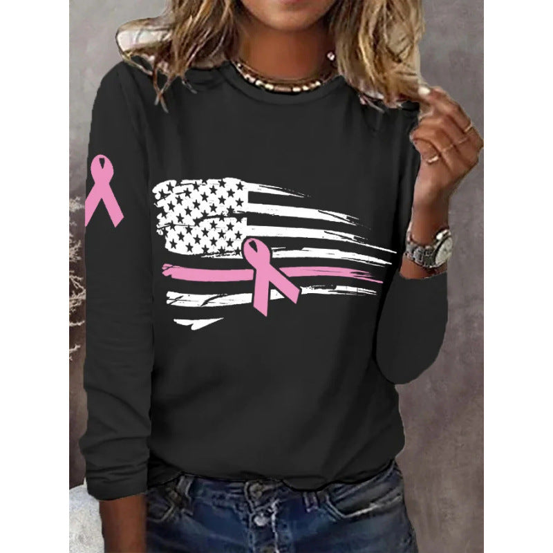 Women's casual T-shirt with creative flag and bow design Lune London