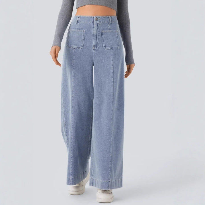 Jean large femme avec poches haute Chic & Stil