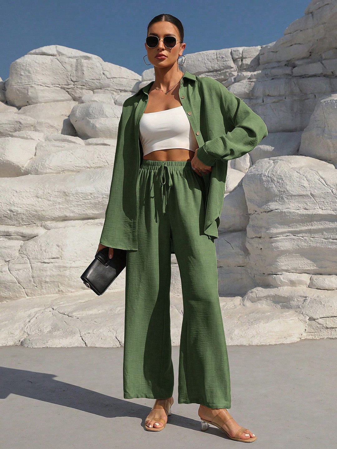 Women casual and elegant linen set with relaxed fit Lune London