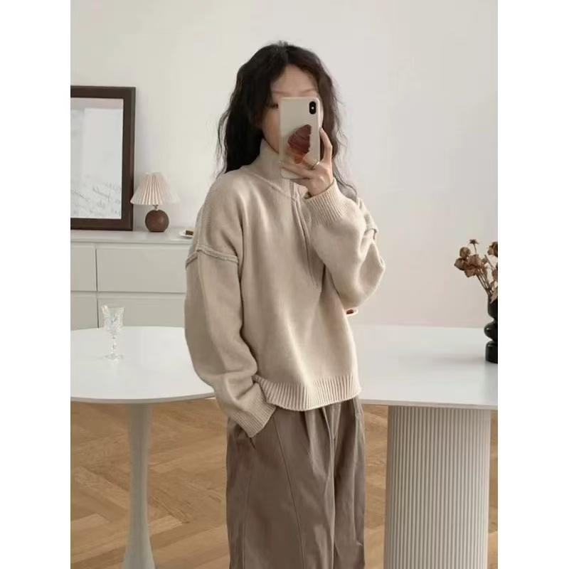 Pull stylé pour femmes avec demi-zip Chic & Stil