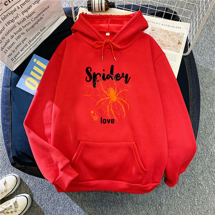 Women's hoodie with creative spider design Chic & Stil