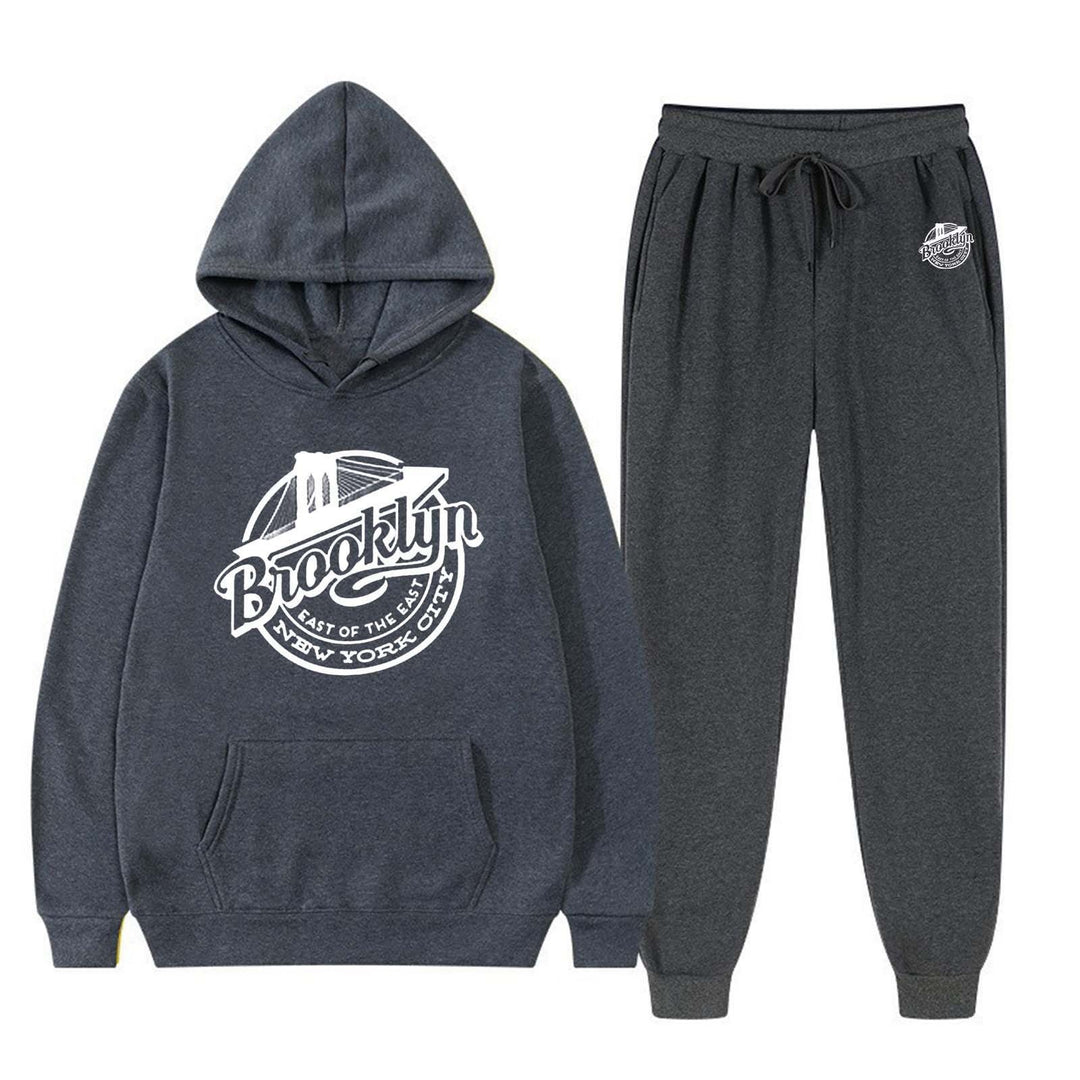 Women's leisure sweat suit with stylish Brooklyn print Chic & Stil