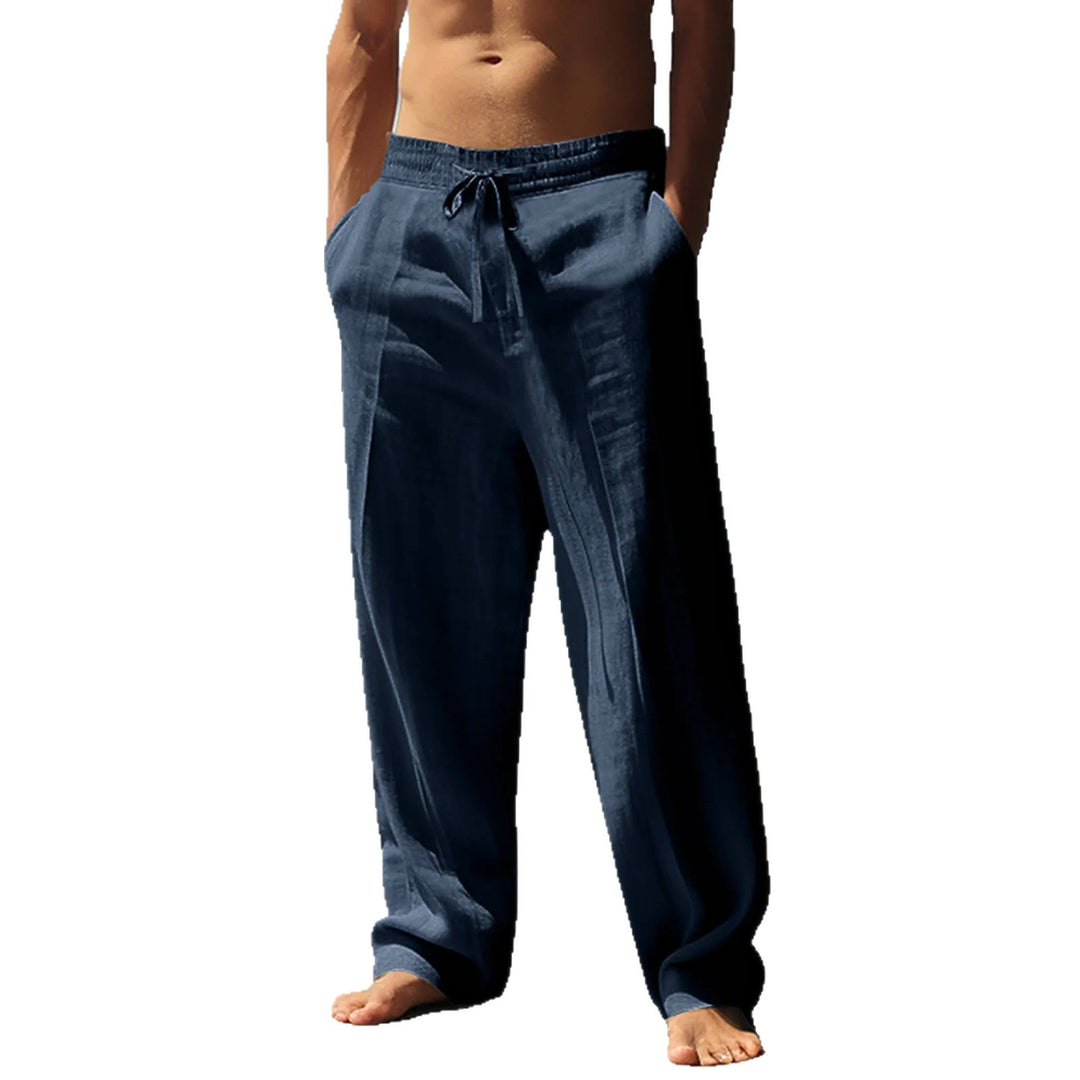 Casual linen pants for men with elastic waistband and side pockets Lune London