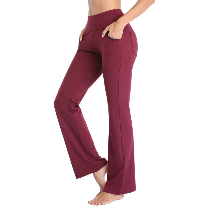 Women's comfortable bootcut pants with elastic waistband and functional pockets Lune London