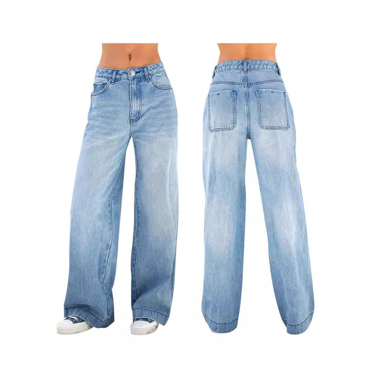 Women's wide jeans with high waistband and casual cut Lune London