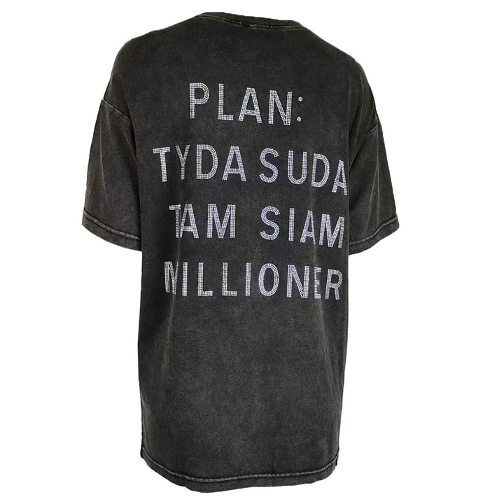 Oversized women's t-shirt with catchy Lune London print