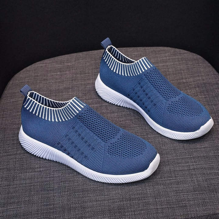 Breathable Slip-On sneakers for women with stretchy knit upper Lune London