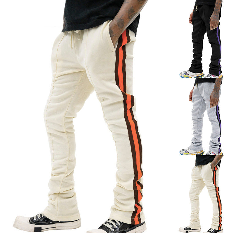 Stylish sweatpants for men with adjustable waistband and contrasting side elements Lune London