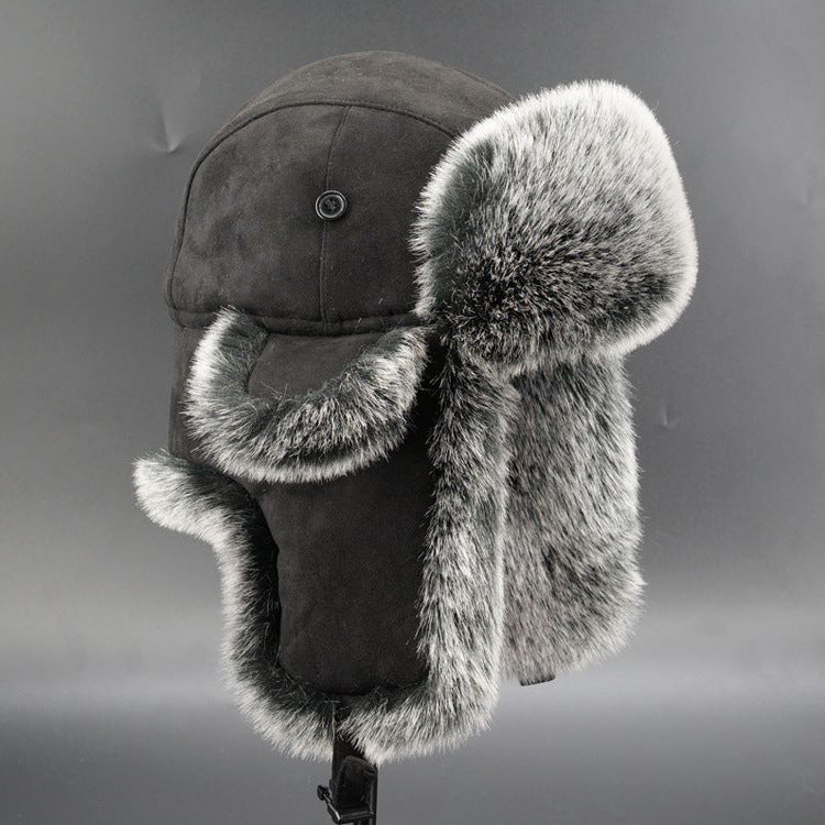 Women's warm faux fur hat with ear protection Lune London