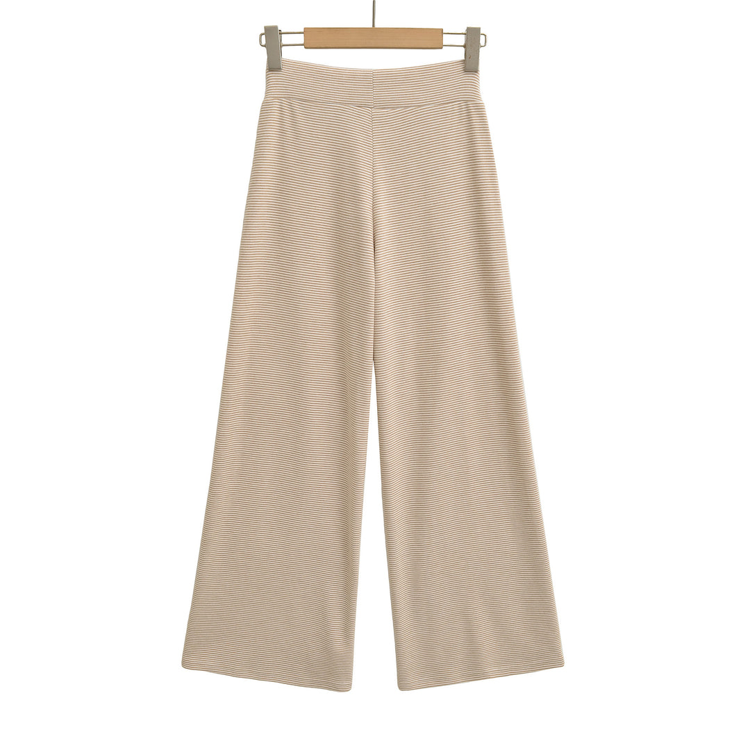 Wide jersey pants for women with high waist Lune London