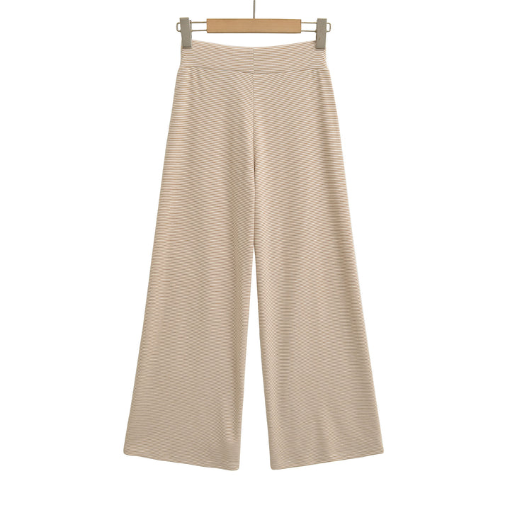 Wide jersey pants for women with high waist Lune London