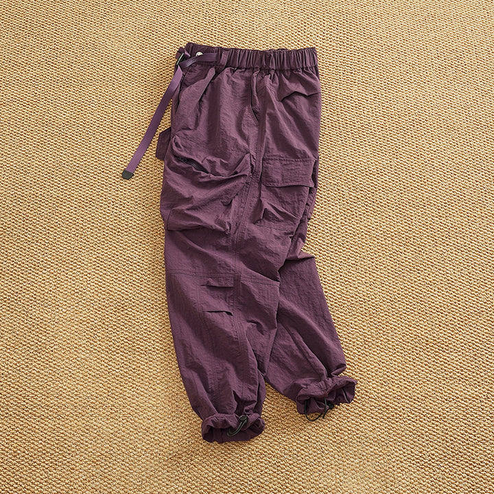 Women’s cargo pants with elastic waist and multifunctional pockets Lune London