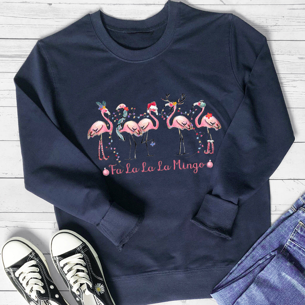 Sweatshirt pour femmes avec motif flamant rose original et coupe décontractée Chic & Stil
