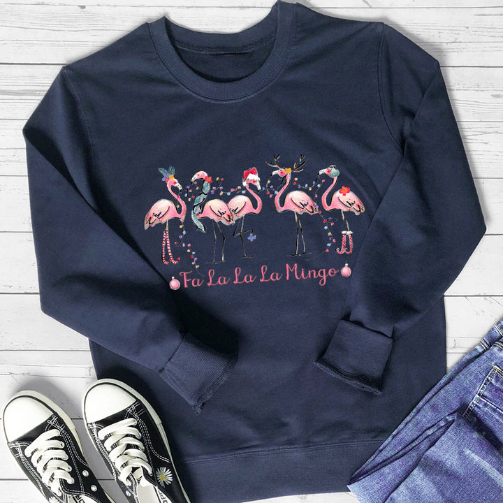 Sweatshirt pour femmes avec motif flamant rose original et coupe décontractée Chic & Stil