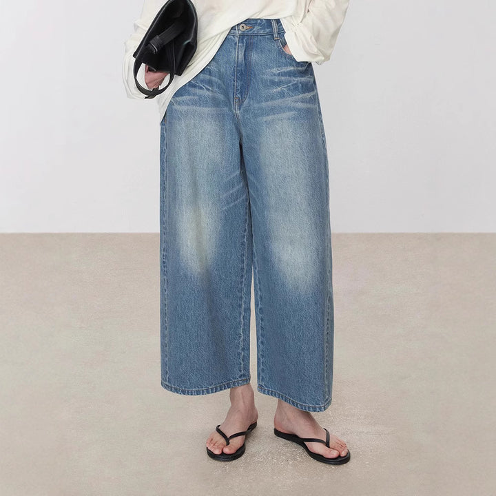Jeans larges pour femmes à taille haute Chic & Stil