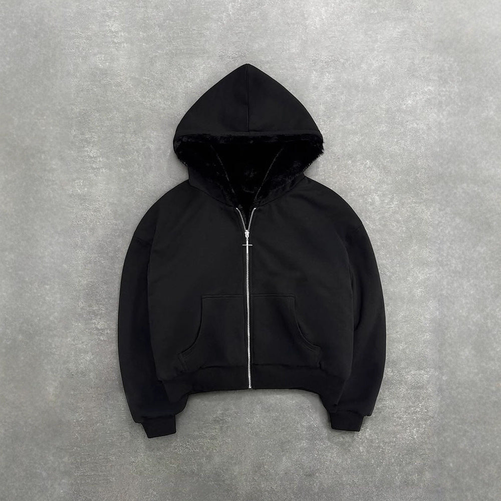 Sweat à capuche pour femmes avec doublure intérieure douce et fermeture éclair de haute qualité Chic & Stil