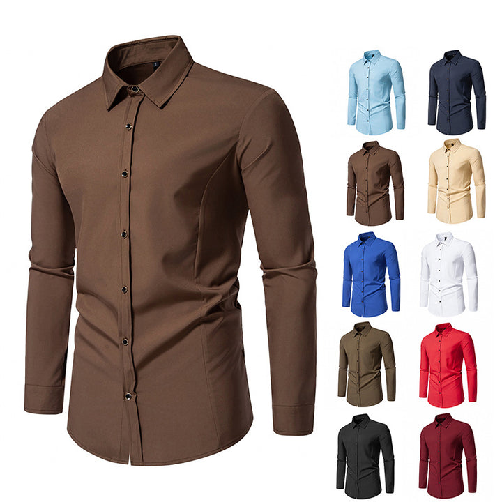 Trendy long sleeve shirt for men with a chic elegant cut Lune London