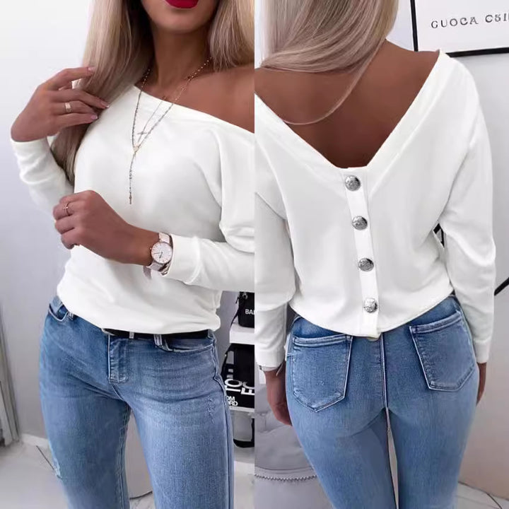 Ladies Off-Shoulder Sweatshirt Lune London