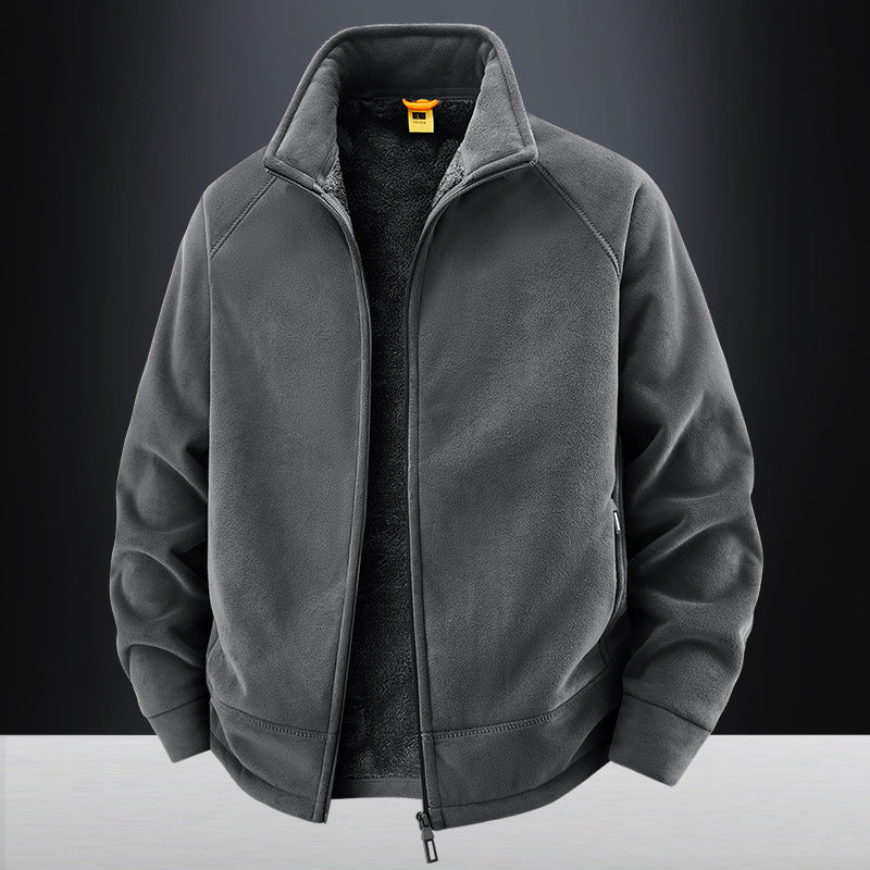 Fleece jacket for men with cozy interior and practical zipper Lune London