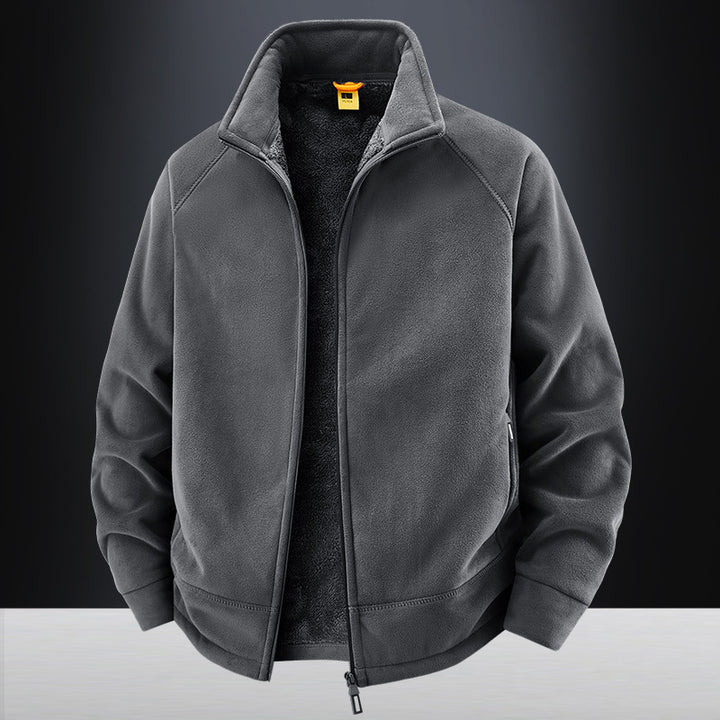 Fleece jacket for men with cozy interior and practical zipper Lune London