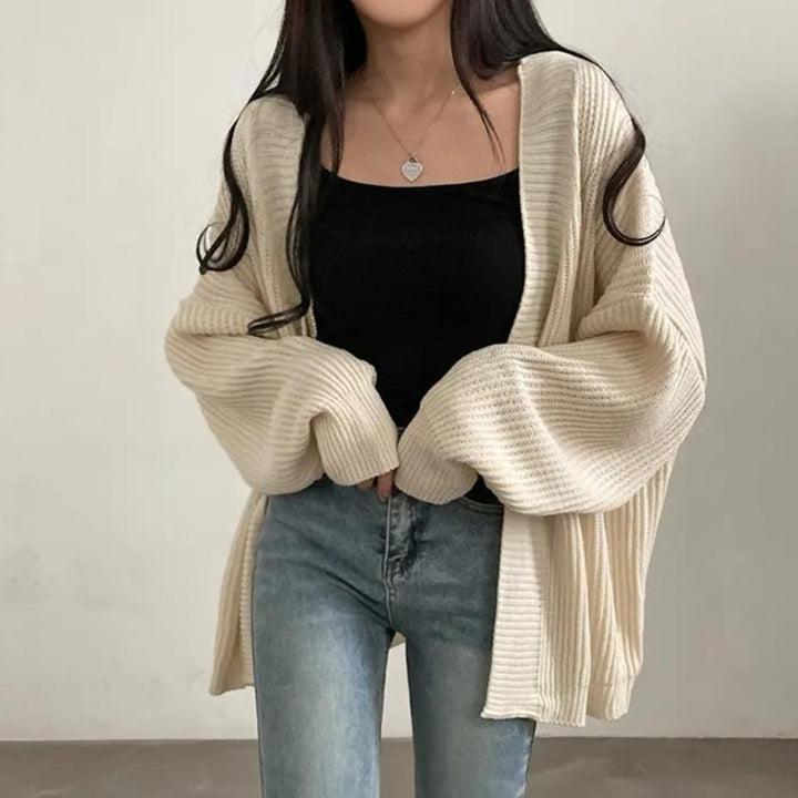 Soft knit cardigan for women with a relaxed fit and set-in sleeves Lune London