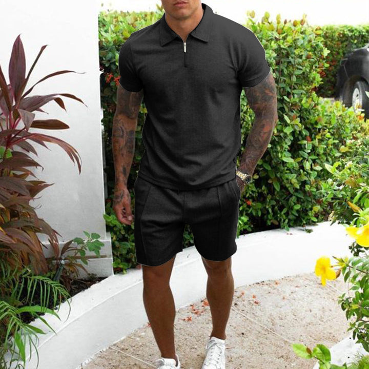 Men's sporty leisurewear set with trendy zipper Lune London