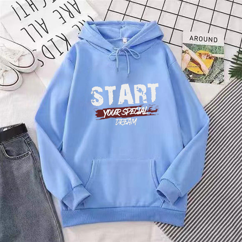 Women's hoodie with motivational lettering Chic & Stil 1772612852