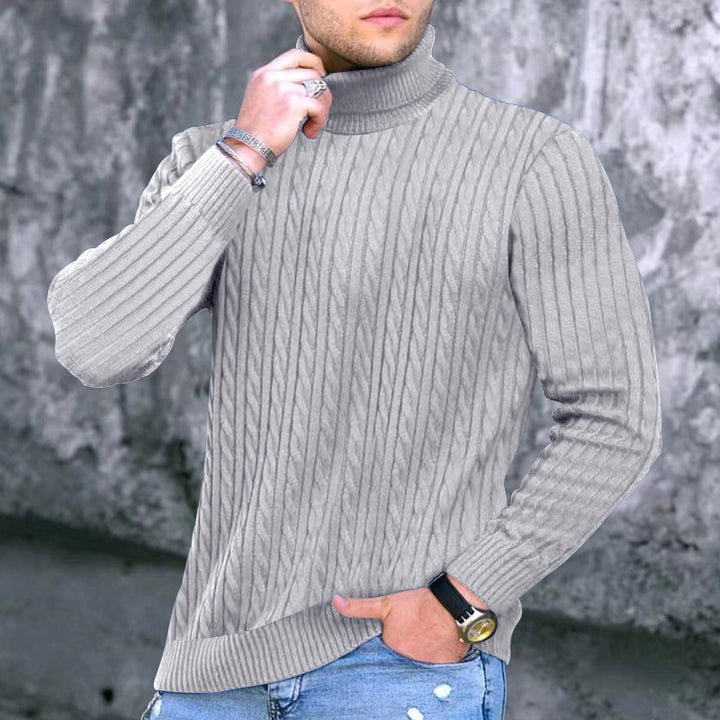 Modern turtleneck sweater for men with textured design Lune London