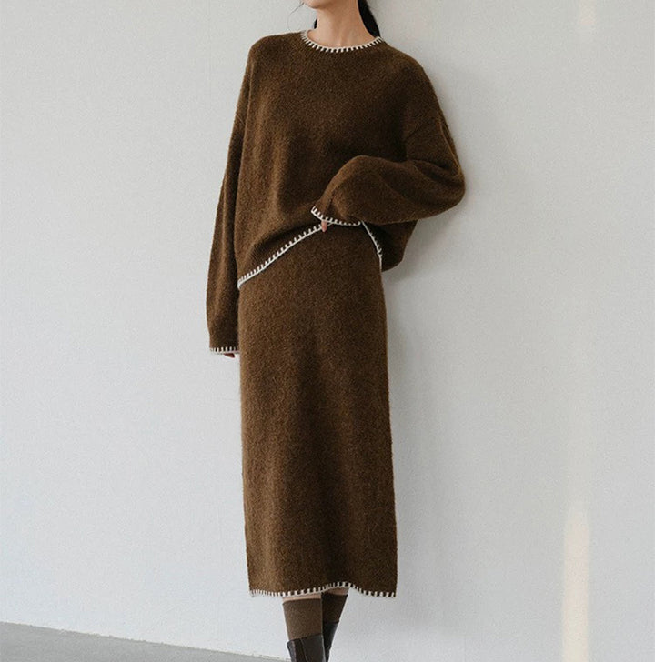 Ensemble tricoté confortable pour femmes avec des détails élégants Chic & Stil