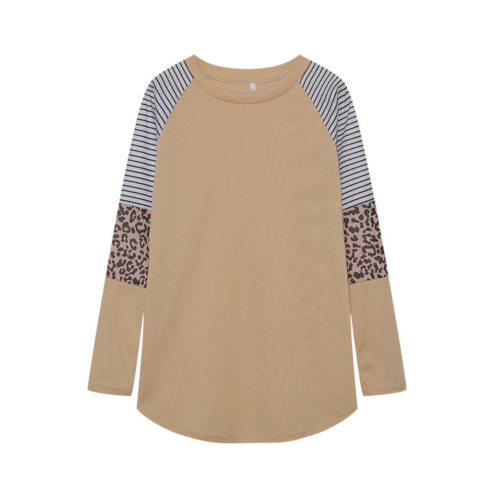 Chemisier long à manches longues pour femmes avec imprimé animal et design à rayures modernes Chic & Stil