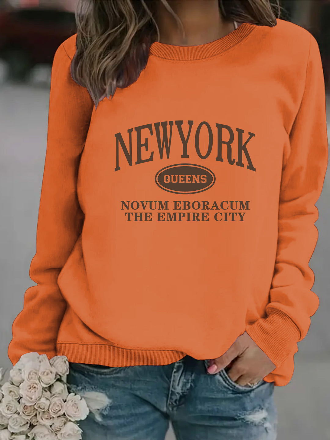 Sweatshirt pour femmes avec une stylisation de New Yorker
