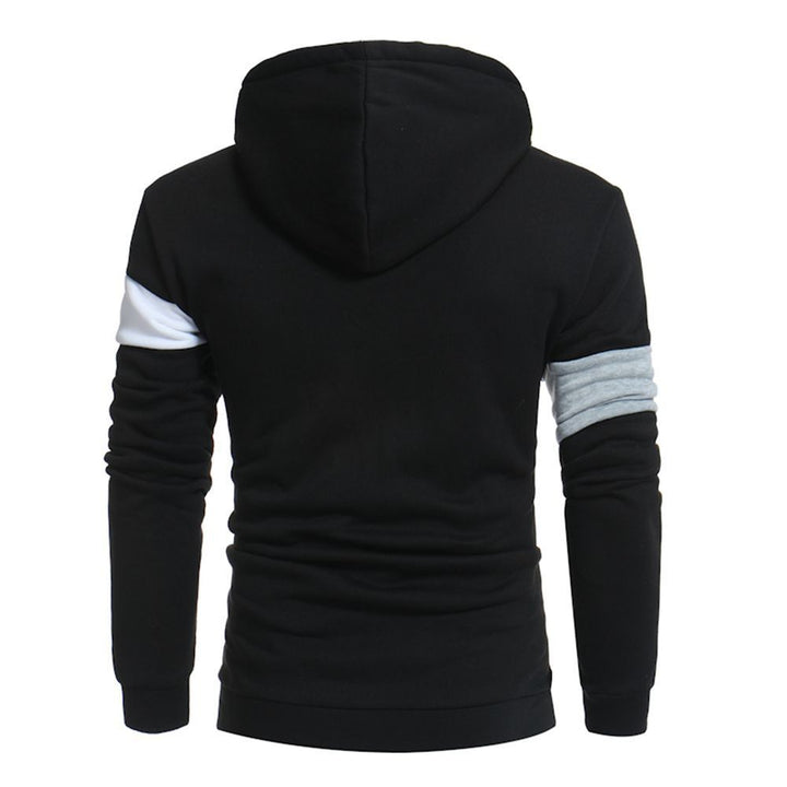 Sporty hooded sweater for men with chic and stylish color block design
