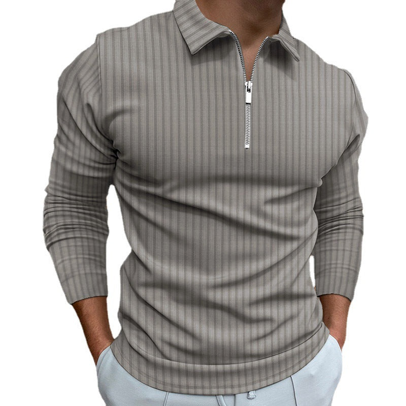 Men's Stylish Polo Shirt with Zipper Lune London