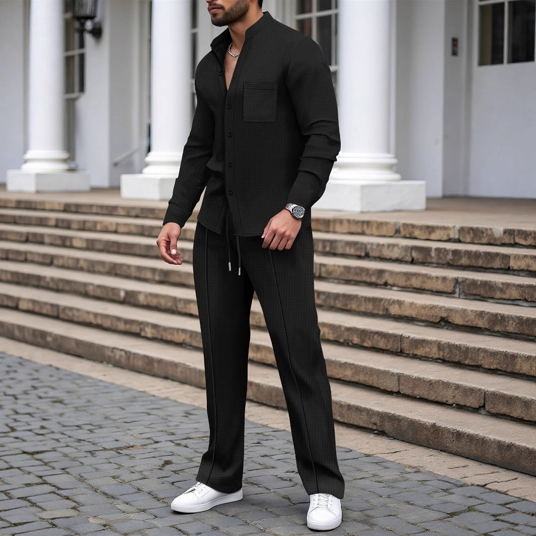 Elegant plaid pants for men with matching shirt Lune London