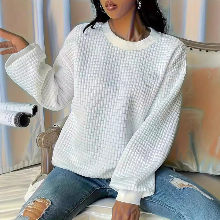 Women's oversized casual sweater with textured design Lune London