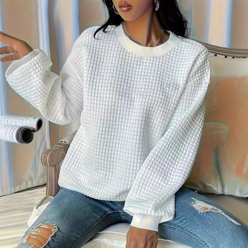 Women's oversized casual sweater with textured design Lune London